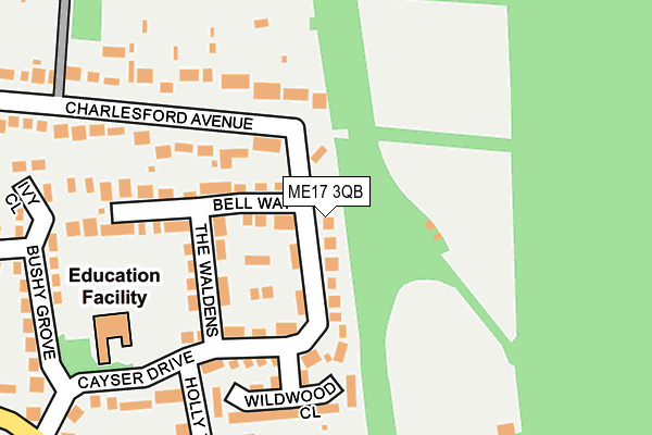 ME17 3QB map - OS OpenMap – Local (Ordnance Survey)