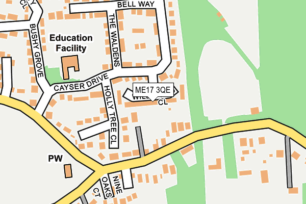ME17 3QE map - OS OpenMap – Local (Ordnance Survey)