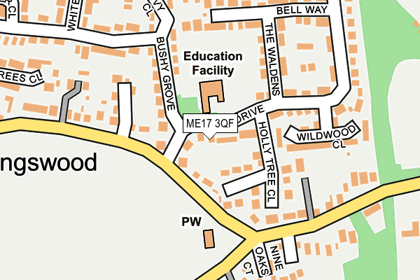 ME17 3QF map - OS OpenMap – Local (Ordnance Survey)