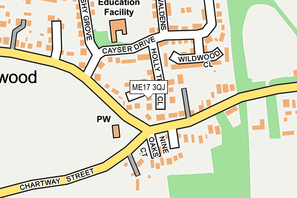 ME17 3QJ map - OS OpenMap – Local (Ordnance Survey)