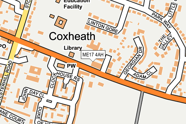 ME17 4AH map - OS OpenMap – Local (Ordnance Survey)