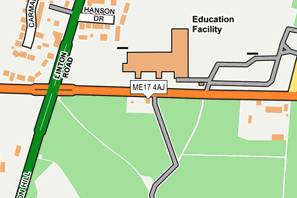 ME17 4AJ map - OS OpenMap – Local (Ordnance Survey)