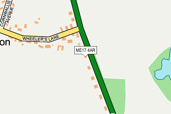 ME17 4AR map - OS OpenMap – Local (Ordnance Survey)