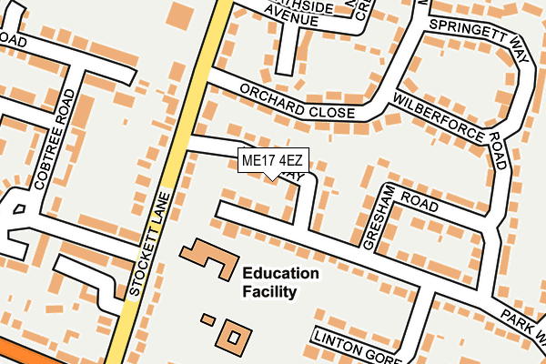 ME17 4EZ map - OS OpenMap – Local (Ordnance Survey)