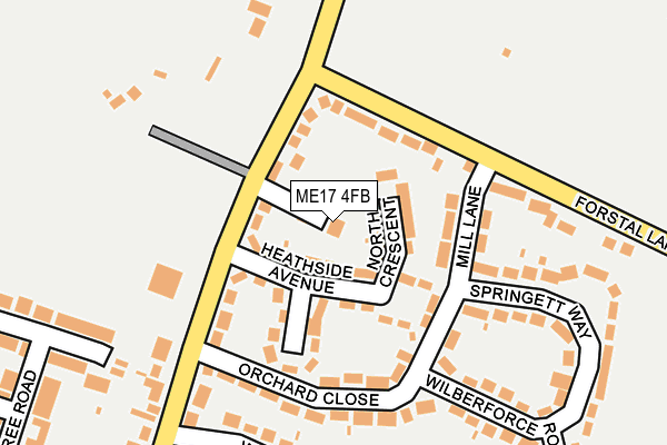 ME17 4FB map - OS OpenMap – Local (Ordnance Survey)