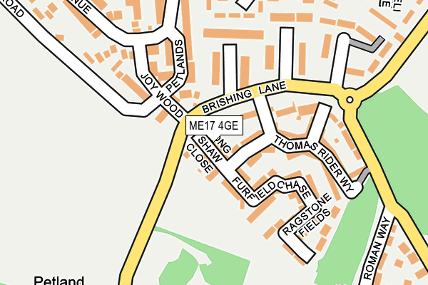 ME17 4GE map - OS OpenMap – Local (Ordnance Survey)