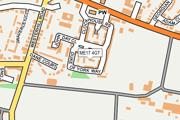 ME17 4GT map - OS OpenMap – Local (Ordnance Survey)