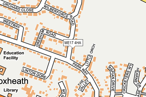 ME17 4HA map - OS OpenMap – Local (Ordnance Survey)