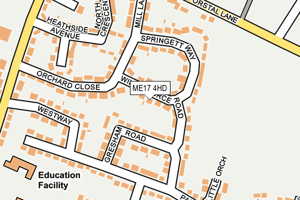 ME17 4HD map - OS OpenMap – Local (Ordnance Survey)