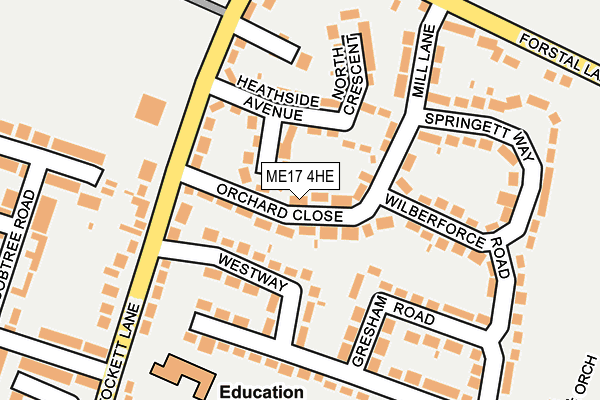 ME17 4HE map - OS OpenMap – Local (Ordnance Survey)