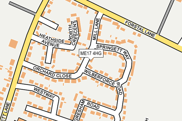ME17 4HG map - OS OpenMap – Local (Ordnance Survey)