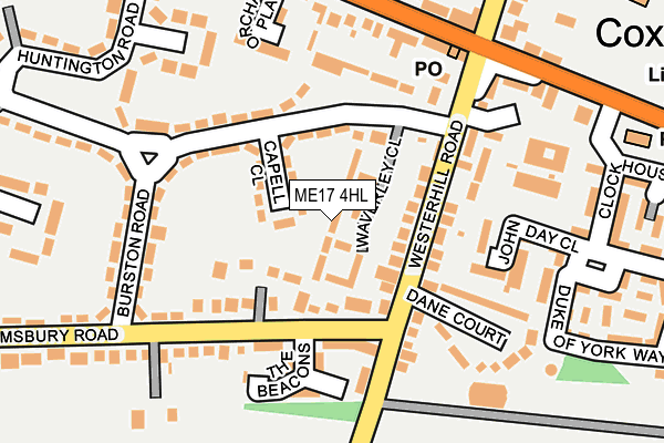 ME17 4HL map - OS OpenMap – Local (Ordnance Survey)