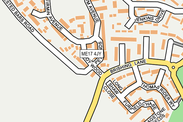 ME17 4JY map - OS OpenMap – Local (Ordnance Survey)