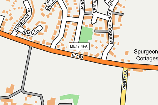 ME17 4PA map - OS OpenMap – Local (Ordnance Survey)