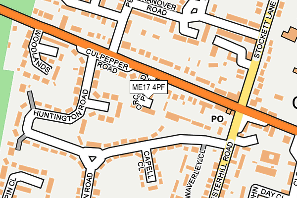 ME17 4PF map - OS OpenMap – Local (Ordnance Survey)