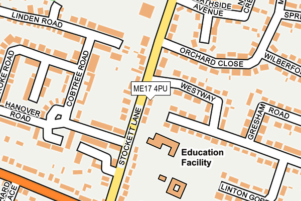 ME17 4PU map - OS OpenMap – Local (Ordnance Survey)