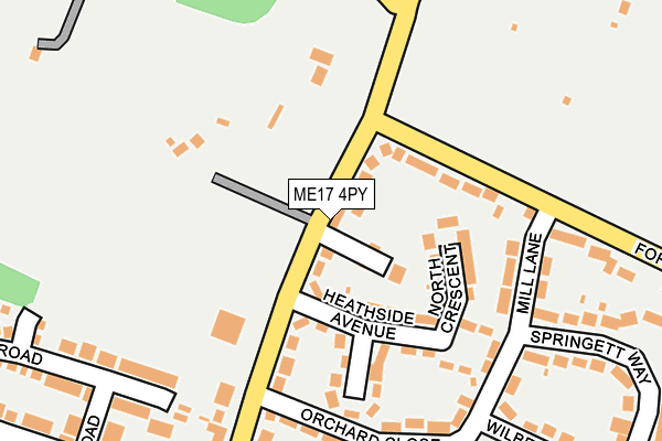 ME17 4PY map - OS OpenMap – Local (Ordnance Survey)