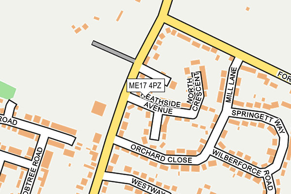 ME17 4PZ map - OS OpenMap – Local (Ordnance Survey)