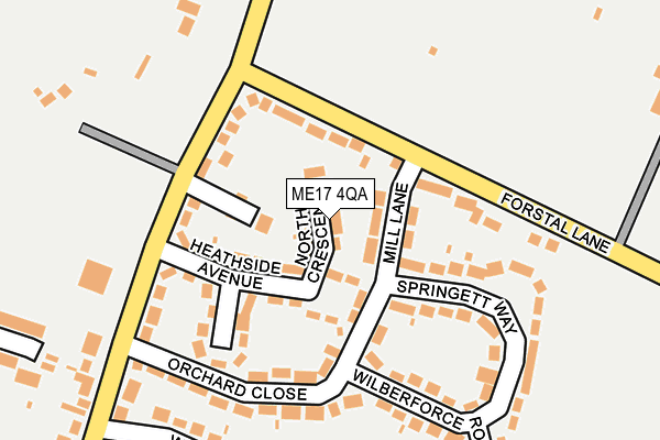 ME17 4QA map - OS OpenMap – Local (Ordnance Survey)
