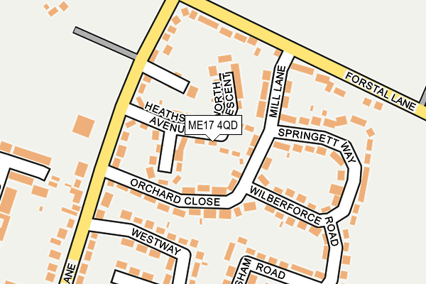 ME17 4QD map - OS OpenMap – Local (Ordnance Survey)