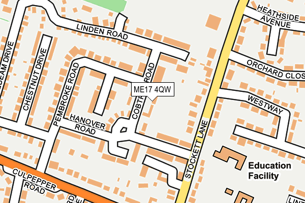 ME17 4QW map - OS OpenMap – Local (Ordnance Survey)