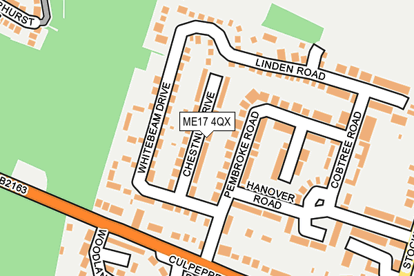 ME17 4QX map - OS OpenMap – Local (Ordnance Survey)