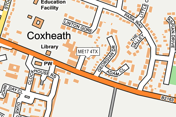 ME17 4TX map - OS OpenMap – Local (Ordnance Survey)