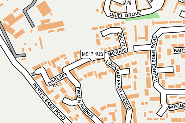 ME17 4US map - OS OpenMap – Local (Ordnance Survey)