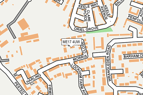 ME17 4UW map - OS OpenMap – Local (Ordnance Survey)