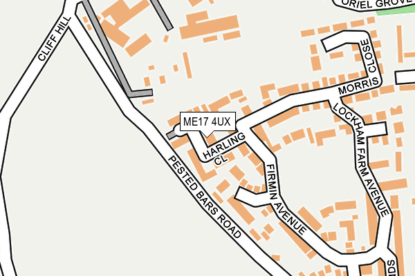 ME17 4UX map - OS OpenMap – Local (Ordnance Survey)