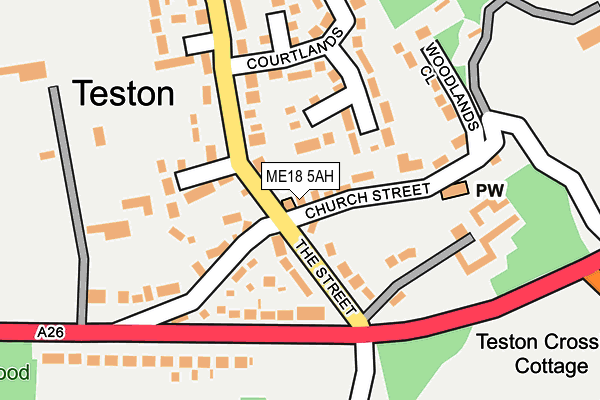 ME18 5AH map - OS OpenMap – Local (Ordnance Survey)