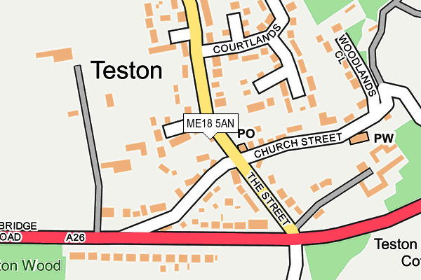 ME18 5AN map - OS OpenMap – Local (Ordnance Survey)