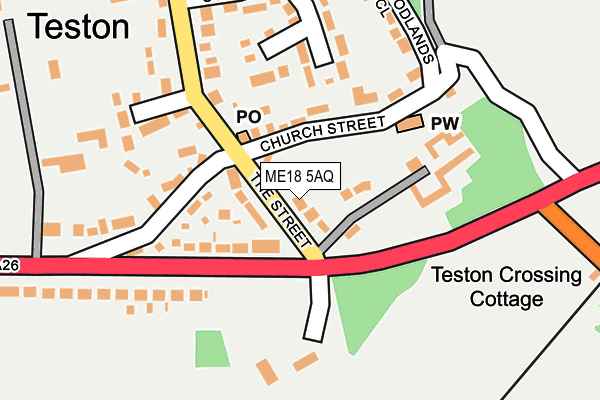 ME18 5AQ map - OS OpenMap – Local (Ordnance Survey)