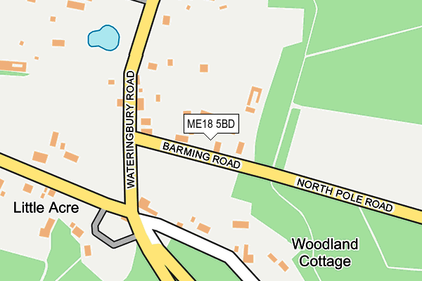 ME18 5BD map - OS OpenMap – Local (Ordnance Survey)