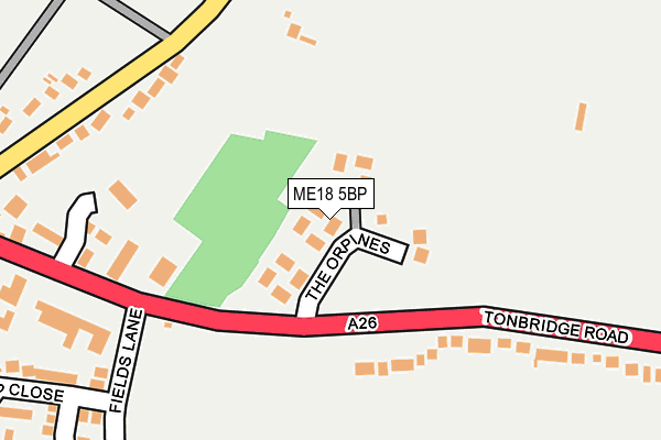 ME18 5BP map - OS OpenMap – Local (Ordnance Survey)