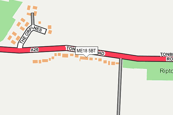 ME18 5BT map - OS OpenMap – Local (Ordnance Survey)