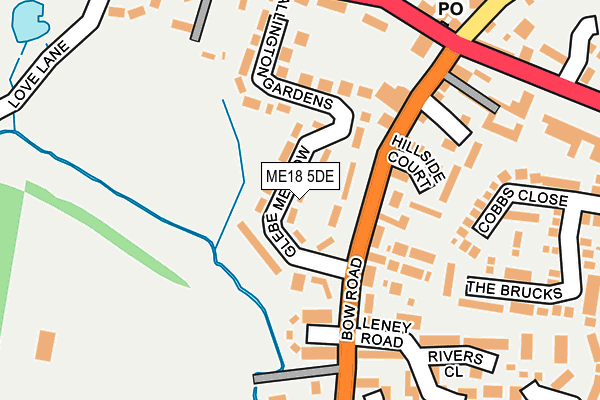 ME18 5DE map - OS OpenMap – Local (Ordnance Survey)