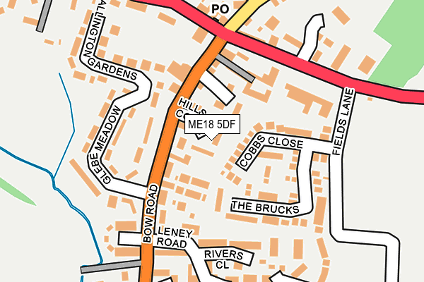 ME18 5DF map - OS OpenMap – Local (Ordnance Survey)