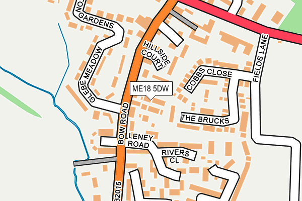 ME18 5DW map - OS OpenMap – Local (Ordnance Survey)