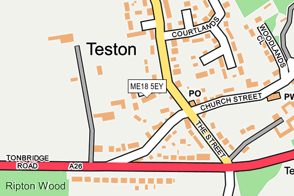 ME18 5EY map - OS OpenMap – Local (Ordnance Survey)