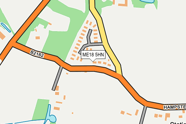 ME18 5HN map - OS OpenMap – Local (Ordnance Survey)
