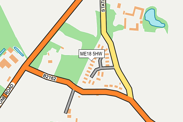 ME18 5HW map - OS OpenMap – Local (Ordnance Survey)