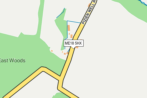 ME18 5HX map - OS OpenMap – Local (Ordnance Survey)