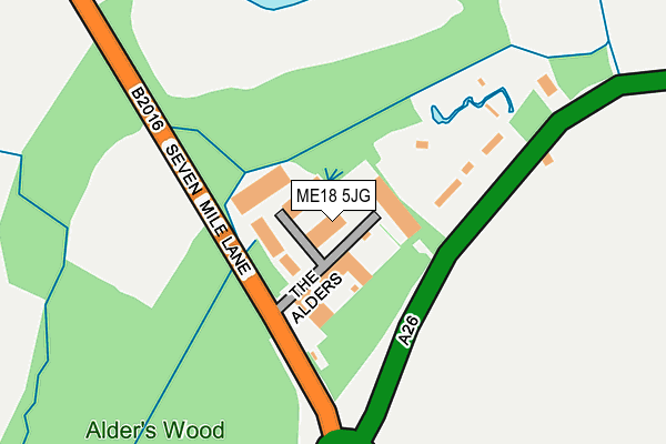 ME18 5JG map - OS OpenMap – Local (Ordnance Survey)