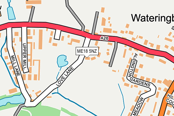 ME18 5NZ map - OS OpenMap – Local (Ordnance Survey)