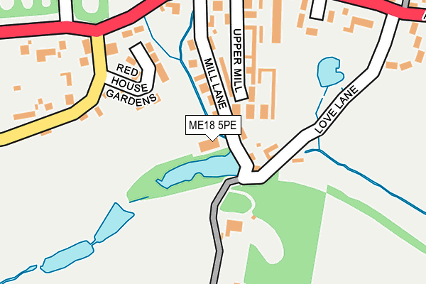 ME18 5PE map - OS OpenMap – Local (Ordnance Survey)