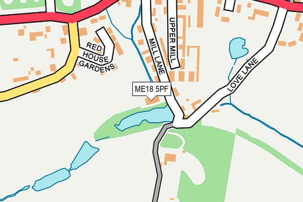 ME18 5PF map - OS OpenMap – Local (Ordnance Survey)