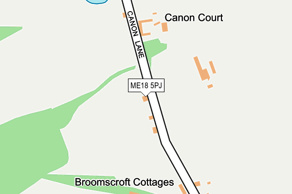 ME18 5PJ map - OS OpenMap – Local (Ordnance Survey)