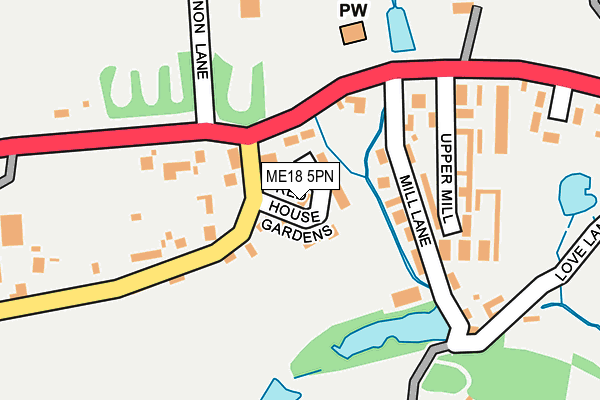 ME18 5PN map - OS OpenMap – Local (Ordnance Survey)
