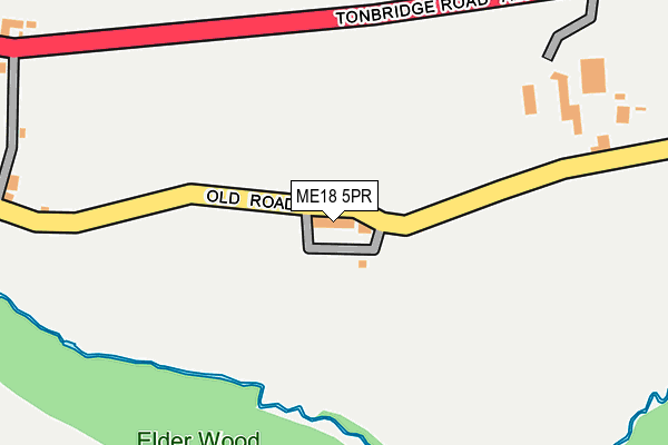 ME18 5PR map - OS OpenMap – Local (Ordnance Survey)